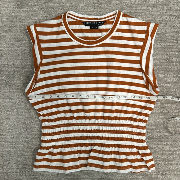 Veronica Beard Buchanan Tee Striped Size Small - Picture 9 of 12